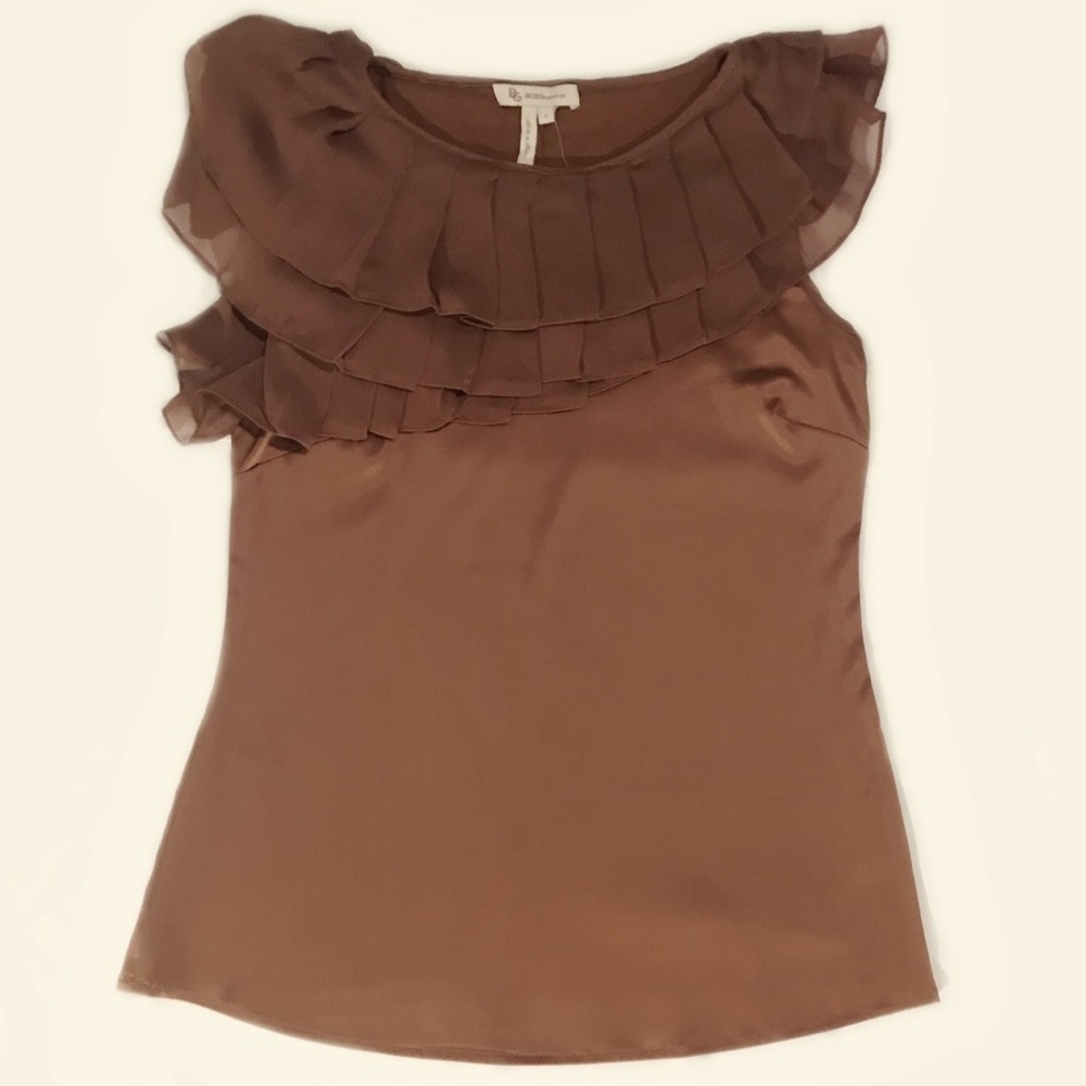 BCBGeneration Bronze Charmeuse Top 👜
